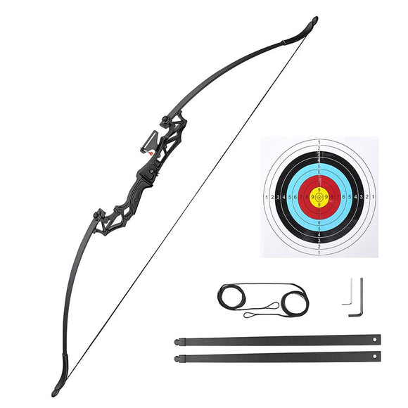Yescom Recurve Bow Kit Longbow Right Hand 53in 40lbs Image