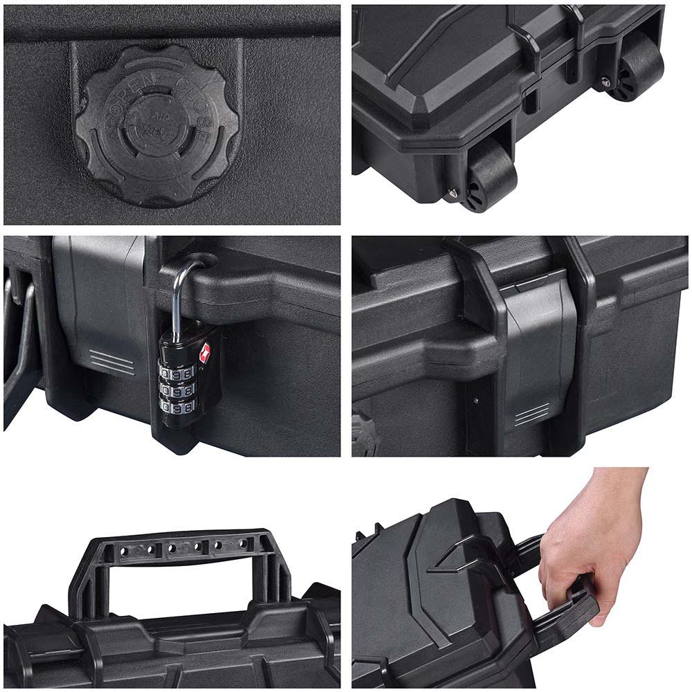 Yescom 40" Rolling Rifle Case with Foam TSA Padlocks IP67 Long Hard Case Image