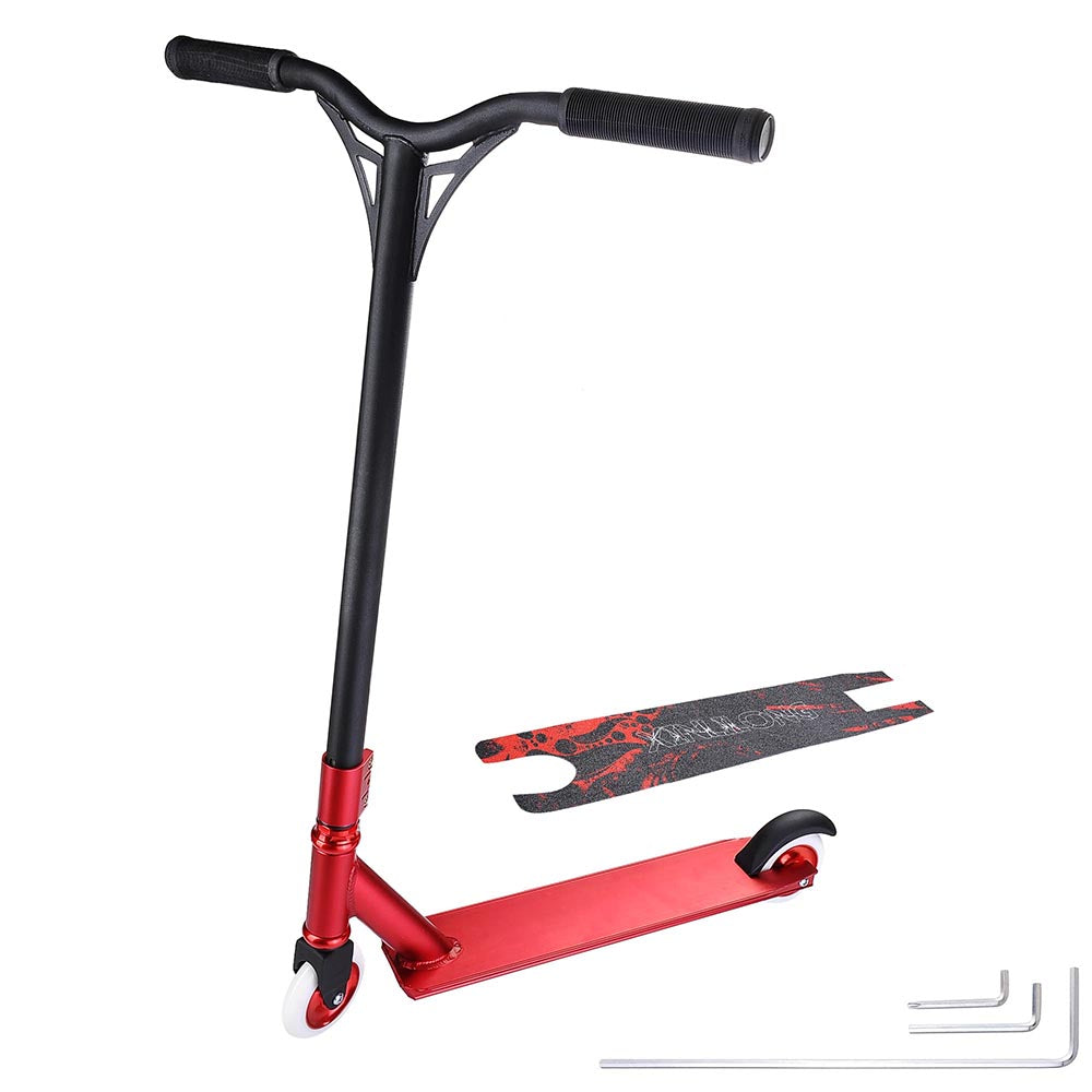 Yescom Pro Tricks Freestyle Stunt Scooter Aluminum for Adult Color Opt, Red Image
