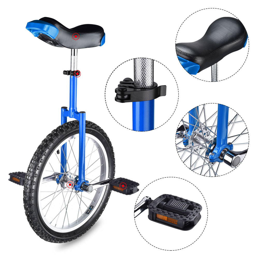 Yescom 18 inch Unicycle Wheel Frame Color Optional, Blue Image