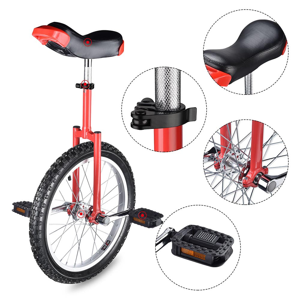 Yescom 18 inch Unicycle Wheel Frame Color Optional, Red Image