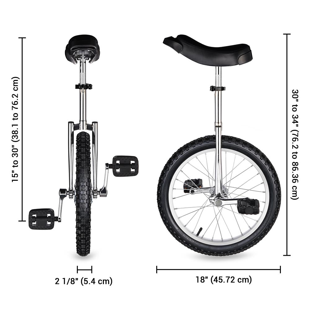 18 inch Unicycle Wheel Frame Color Optional