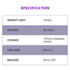 Yescom 20 inch Mountain Unicycle for Adults and Teens Municycle Purple Rim