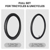 Yescom 16"-24" Opt. Bicycle Tires & Tubes 3-Pack for Trike & Unicycle