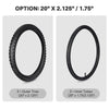 Yescom 16"-24" Opt. Bicycle Tires & Tubes 3-Pack for Trike & Unicycle