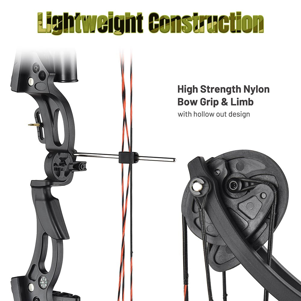 Yescom Youth Beginner Archery Compound Bow Set & 4 Arrows Image