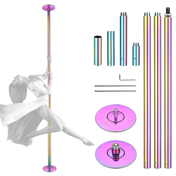 Yescom Home Fitness Colorful Spinning Dance Pole D45mm 12ft Image
