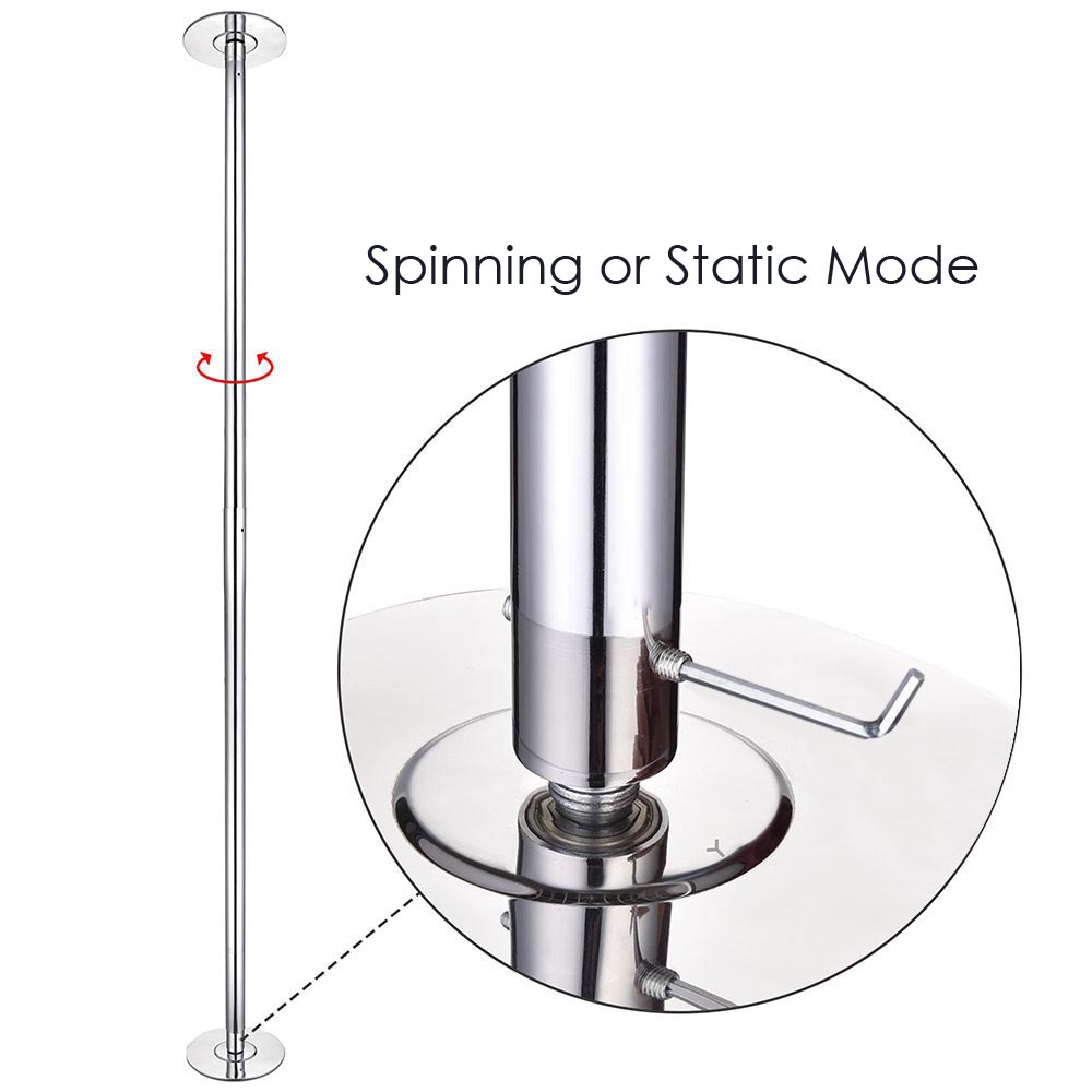 Yescom 12ft Spinning Static Dancing Pole Removable D45mm Image