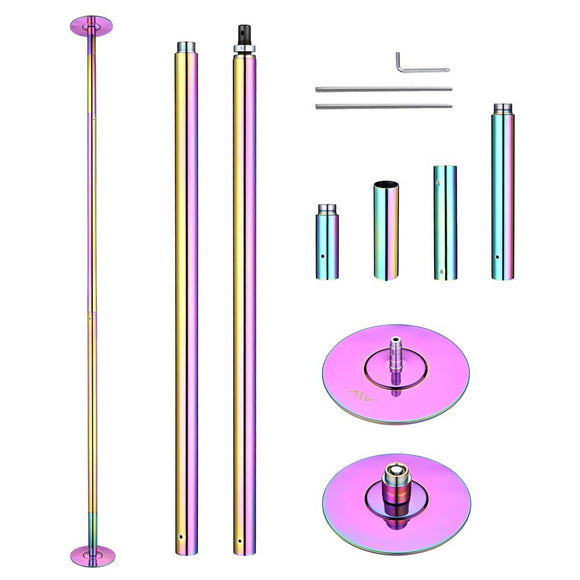 Yescom Colorful Spinning Pole Portable Dancing Pole Fitness D45mm Image