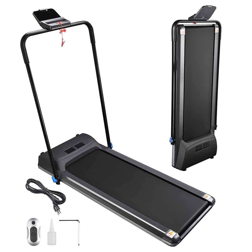 Yescom Underdesk Treadmill Walking Pad with Handrail Remote 1.5 HP ...