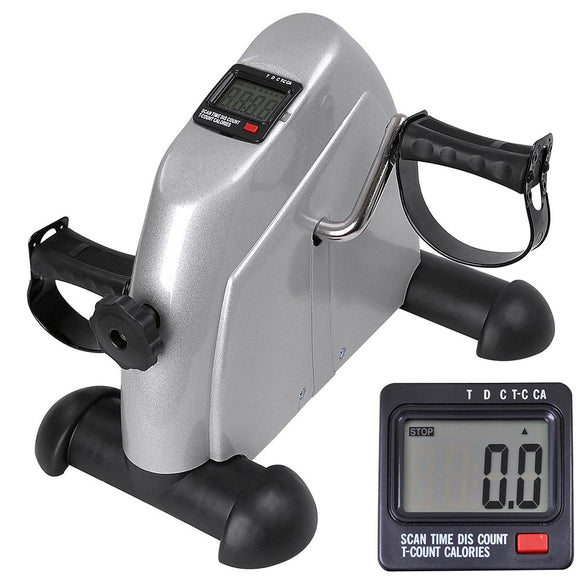 Yescom Portable Pedal Exercise Machine w/ LCD Display Silver Image