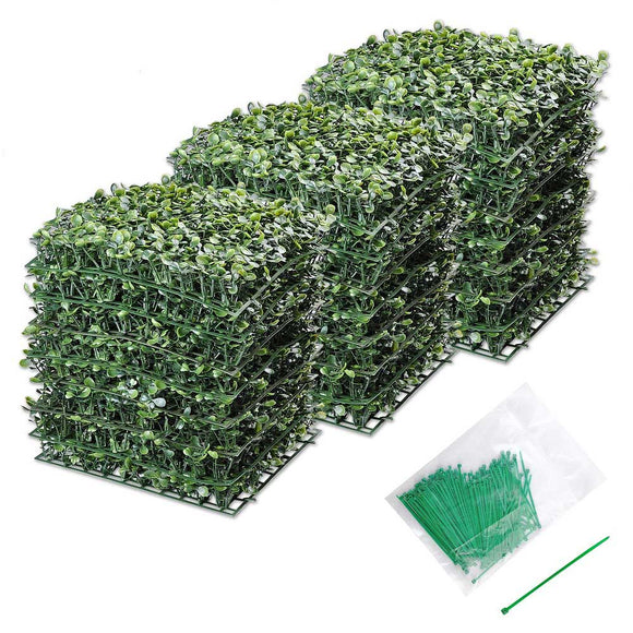 Yescom Artificial Boxwood Hedge Privacy Fencing 24-Pack 10in x 10in Image