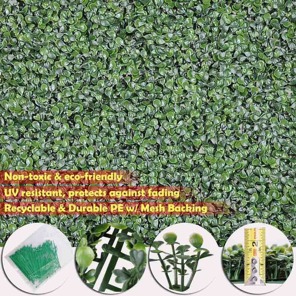 Yescom Artificial Boxwood Hedge Privacy Fencing 12-Pack 20in x 20in Image