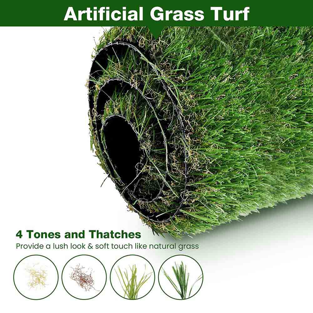 Yescom Artificial Grass Turf Fake Carpet Mat Drainage Patio 10'x6 3/5' Image
