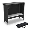 Yescom Folding Portable Bar Table with Storage Shelf