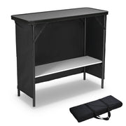 Yescom Folding Portable Bar Table with Storage Shelf Image