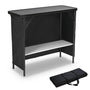 Yescom Folding Portable Bar Table with Storage Shelf, Classic 39in Image