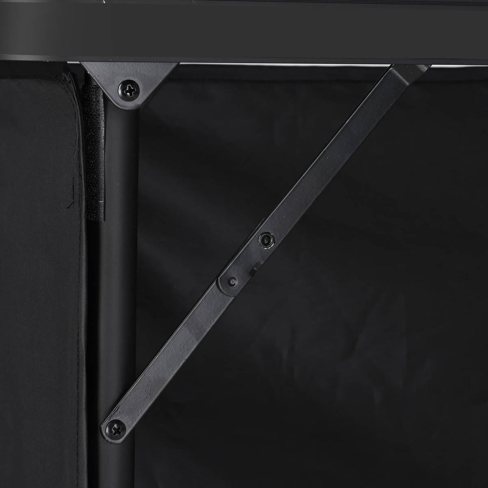 Yescom Folding Portable Bar Table with Storage Shelf Image