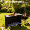 Yescom Folding Portable Bar Table with Storage Shelf