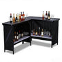 Yescom Folding Portable Bar Table with Storage Shelf, Classic 78in Image