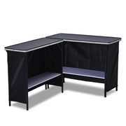 Yescom Folding Portable Bar Table with Storage Shelf, Glitter 78in Image