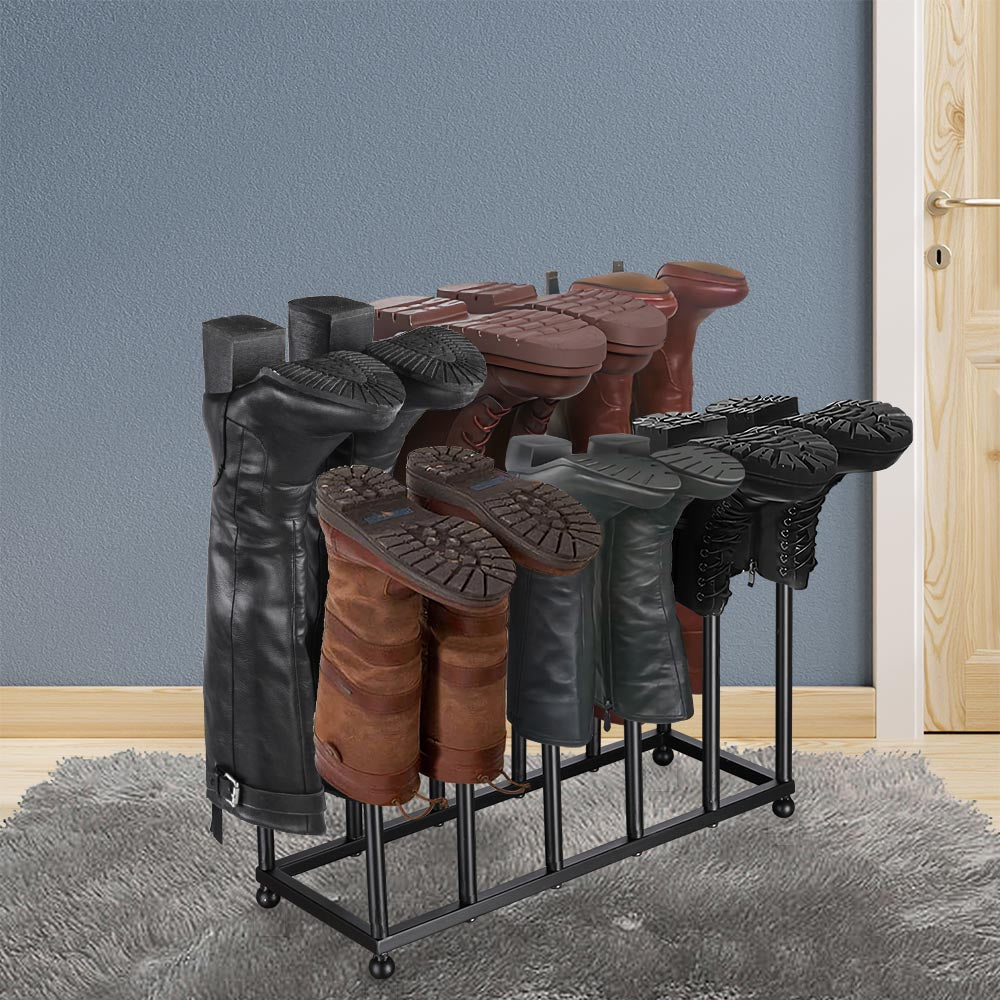 Yescom Tall Boots Organizer Rack Shoes Storage Stand for 6-Pair Image