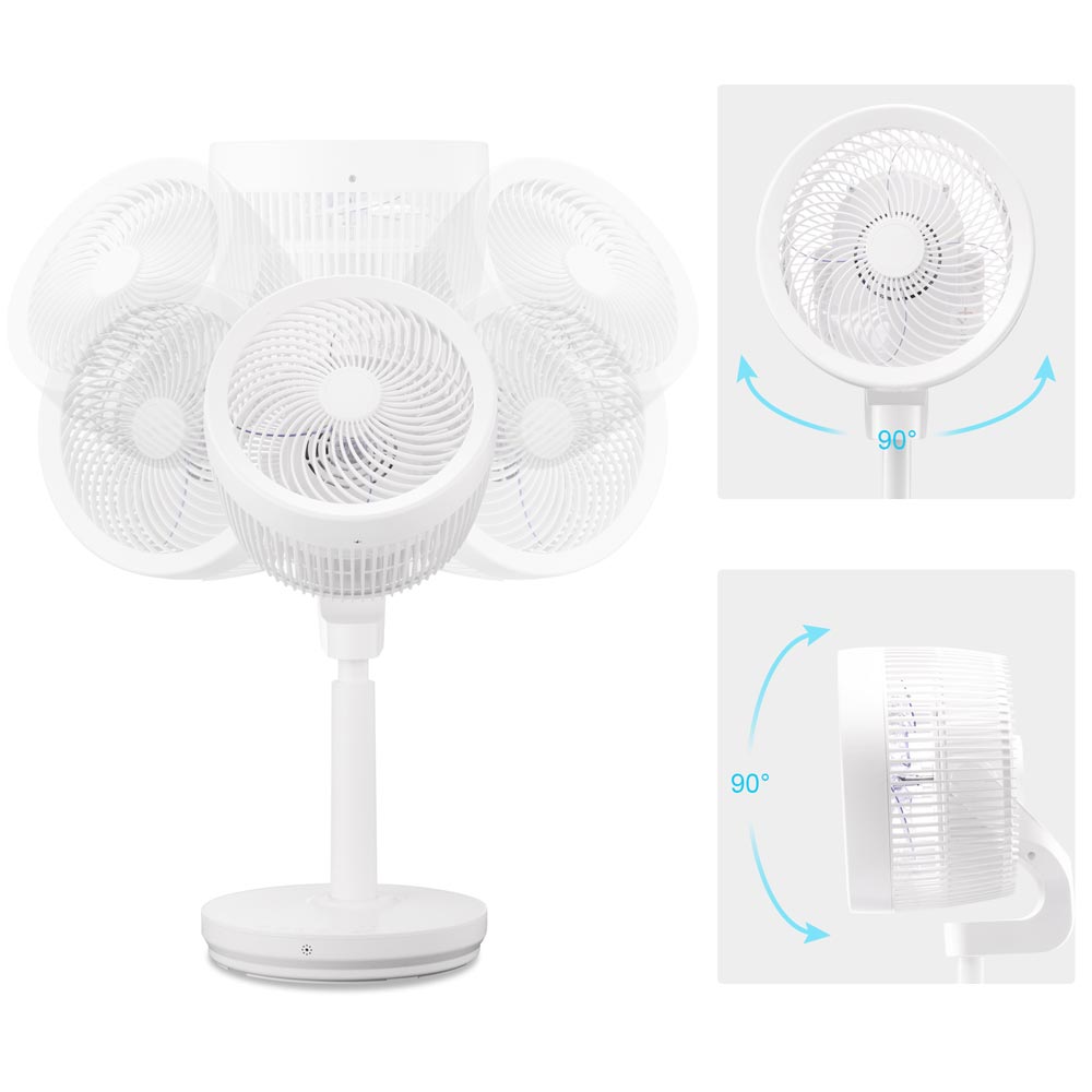 Yescom 11" Desk & Pedestal Fan with Remote Quiet Cooling Fan Image