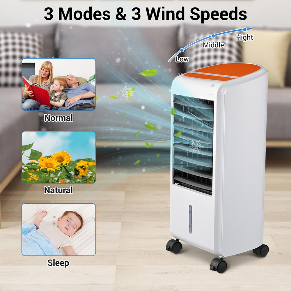 VIVOHOME Portable Evaporative Air Cooler 110V 65W Fan Humidifier with LED  Display and Remote Control Ice Box for Indoor Home Office Dorms ETL Listed  