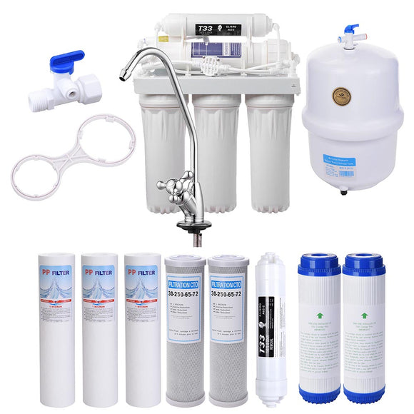 Yescom 5-Stage Water Filter System w/ 8 Extra Filters Image