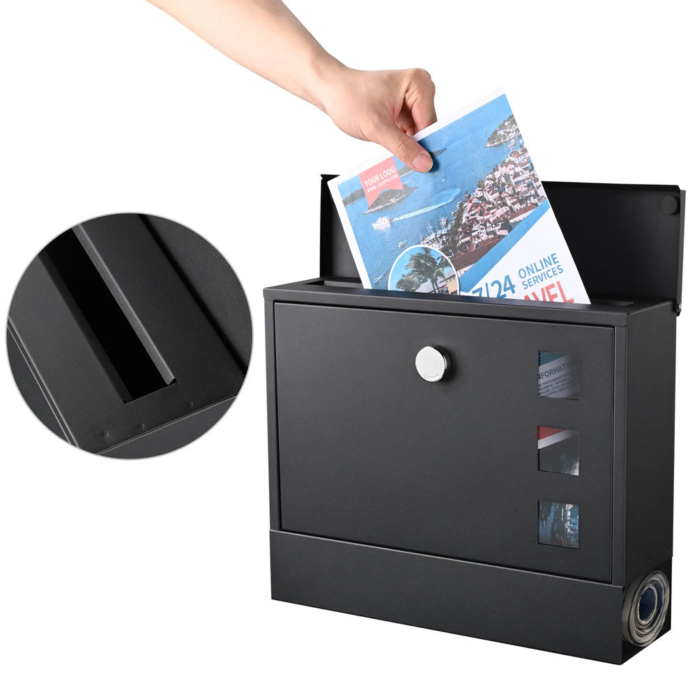 Yescom Lockable Mailbox Wall Mount 14x12x4 in Image