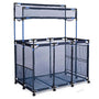 Yescom Pool Toy Storage Bin Mesh Rolling Cart - Steel, 210 Gal+2nd Tier Blue Image
