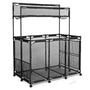 Yescom Pool Toy Storage Bin Mesh Rolling Cart - Steel, 210 Gal+2nd Tier Black Image
