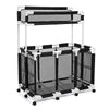 Yescom Stable PVC Pool Toy Storage Bin Mesh Rolling Cart