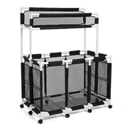 Yescom Stable PVC Pool Toy Storage Bin Mesh Rolling Cart, 217 Gal+2nd Tier Image