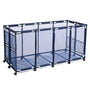 Yescom Pool Toy Storage Bin Mesh Rolling Cart - Steel, 280 Gal Blue Image