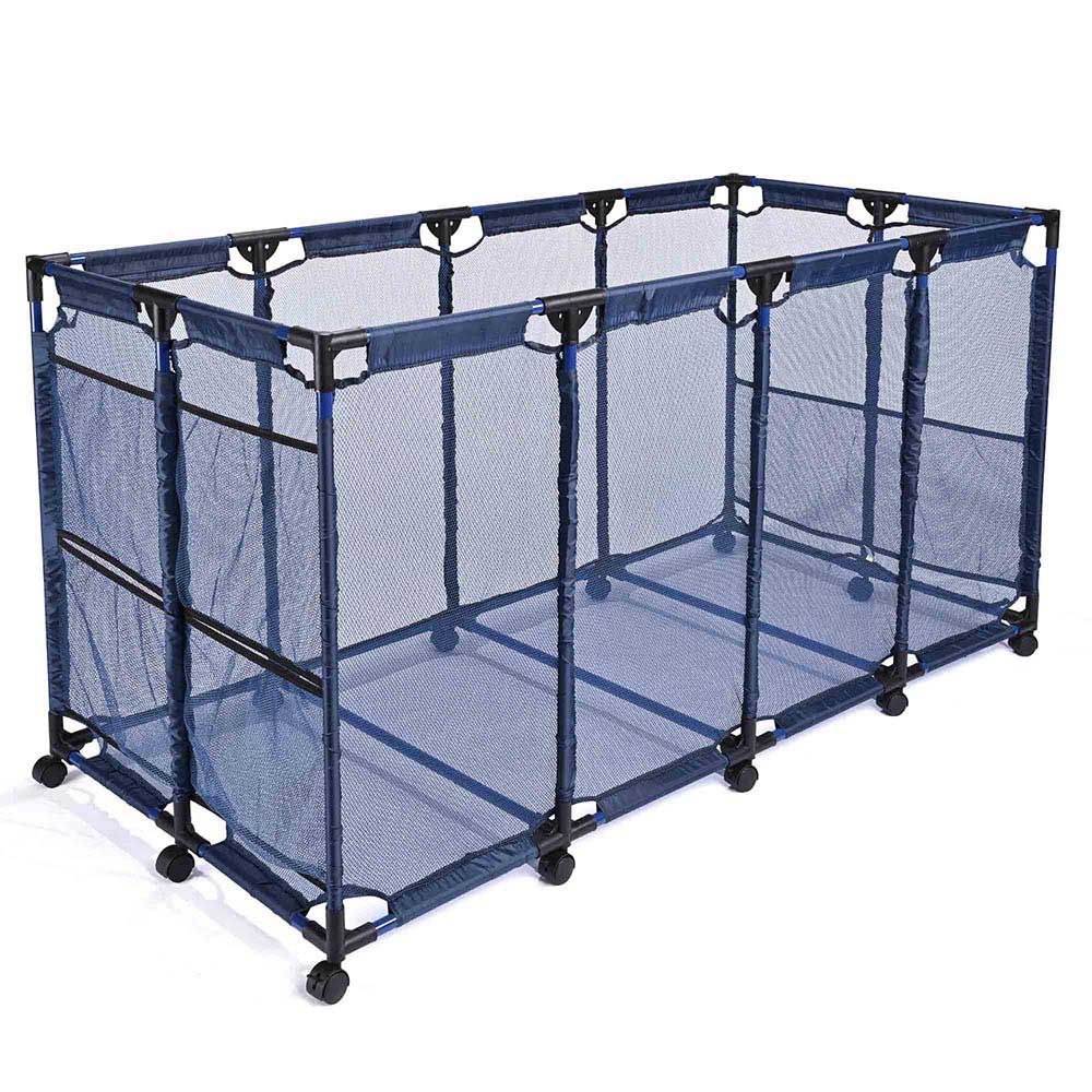 Yescom 65" Pool Toy Storage Large Rolling Cart Mesh Bin, Blue Image