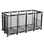 Yescom Pool Toy Storage Bin Mesh Rolling Cart - Steel, 280 Gal Black Image