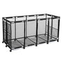 Yescom Pool Toy Storage Bin Mesh Rolling Cart - Steel, 280 Gal Black Image
