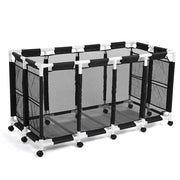 Yescom Stable PVC Pool Toy Storage Bin Mesh Rolling Cart, 274 Gal Black Image