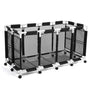 Yescom Stable PVC Pool Toy Storage Bin Mesh Rolling Cart, 274 Gal Black Image