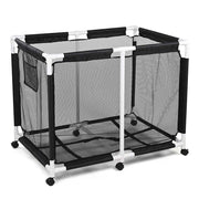 Yescom Stable PVC Pool Toy Storage Bin Mesh Rolling Cart, 214 Gal Black Image