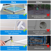 Yescom Pool Towel Rack Hot Tub PVC Drying Rack Image