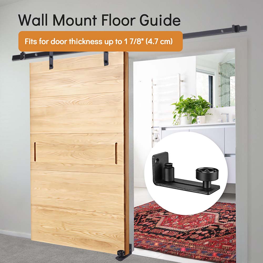 Yescom Adjustable Wall-Mounted Floor Guide Roller for Sliding Barn Door Image