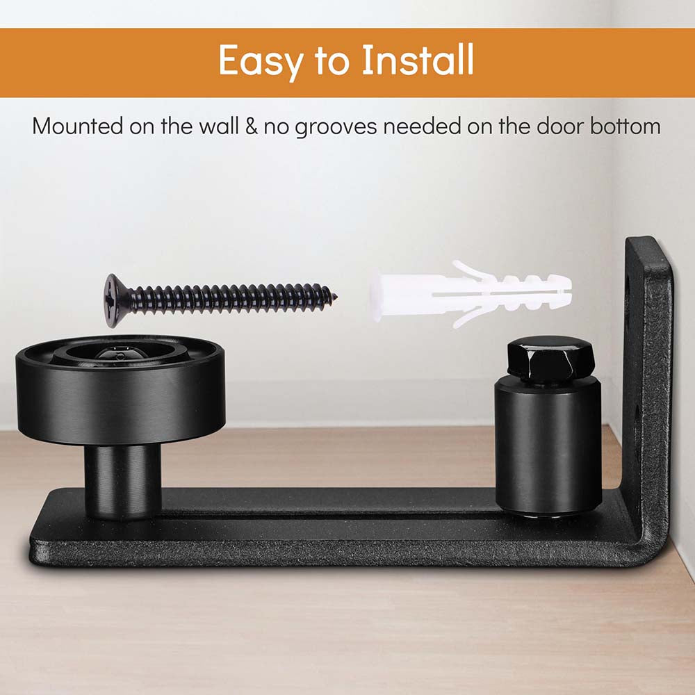 Yescom Adjustable Wall-Mounted Floor Guide Roller for Sliding Barn Door