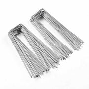 Yescom Galvanized Landscape Staples 6" U-Shaped Artificial Turf Pins, 50ct Image