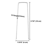 Yescom Galvanized Landscape Staples 6" U-Shaped Artificial Turf Pins Image
