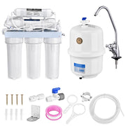 Yescom 5-Stage Water Filter System 50 GPD Reverse Osmosis Filtration Image