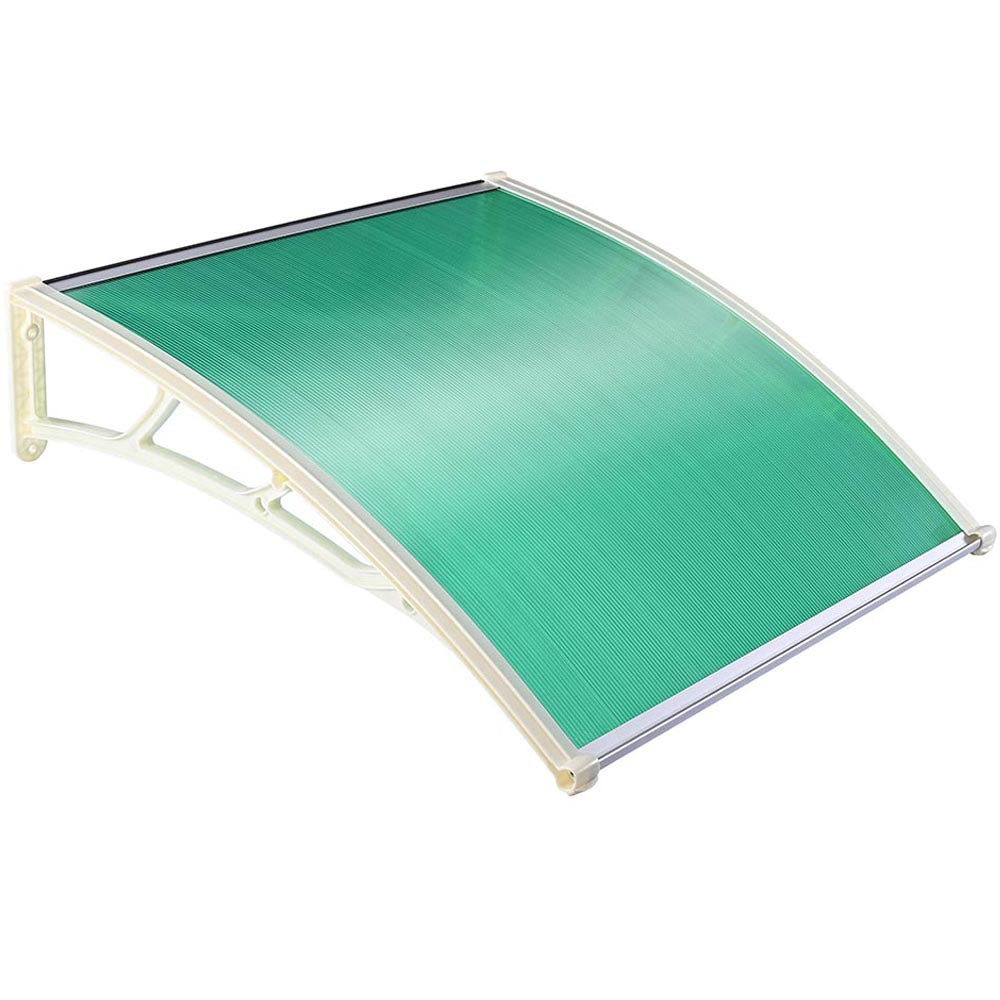 Yescom Door & Window Poly Awning Canopy 40"x40", Green White Image