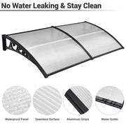 Yescom Door & Window Poly Awning Canopy 80"x40" Image