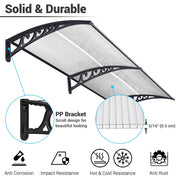 Yescom Door & Window Poly Awning Canopy 80